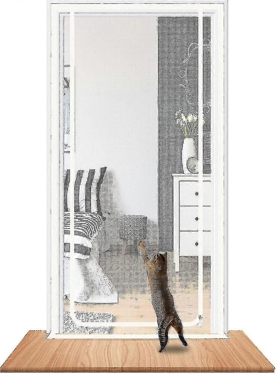 Kapı Sığar Kapı Boyutu 90cm x 210cm, Köpekler için Kalınlaştırılmış Ağır Hizmet Tipi Pet Ekran Kapısı Kediler Sivrisinekler, Oturma Odası, Yatak Odası, Mutfak, Veranda, Cor İçin Uygun