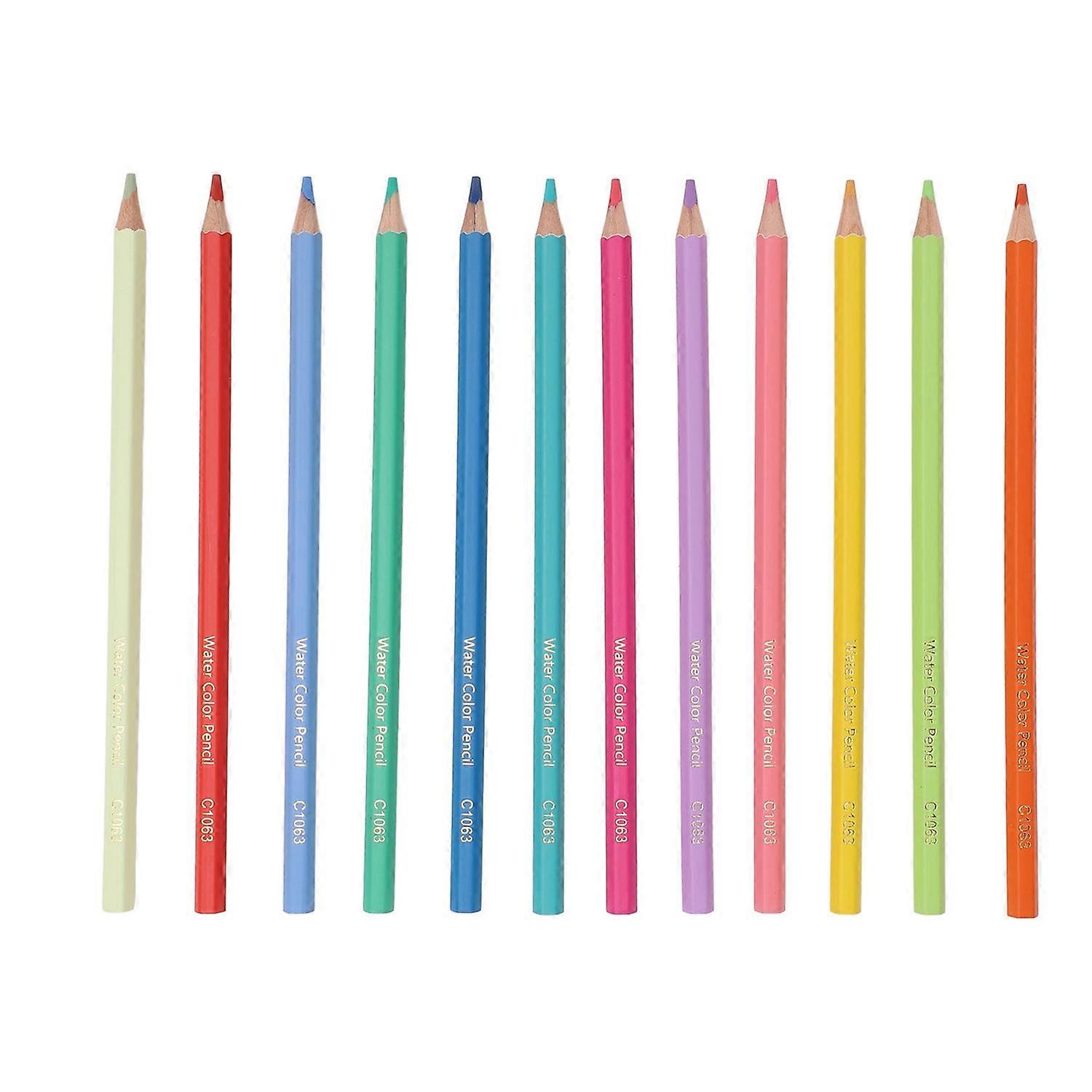 12 Color Pencil Set Hex Anti Slip Wooden Handle Vibrant Vivid Colors Pencil Set for Writing Calligra