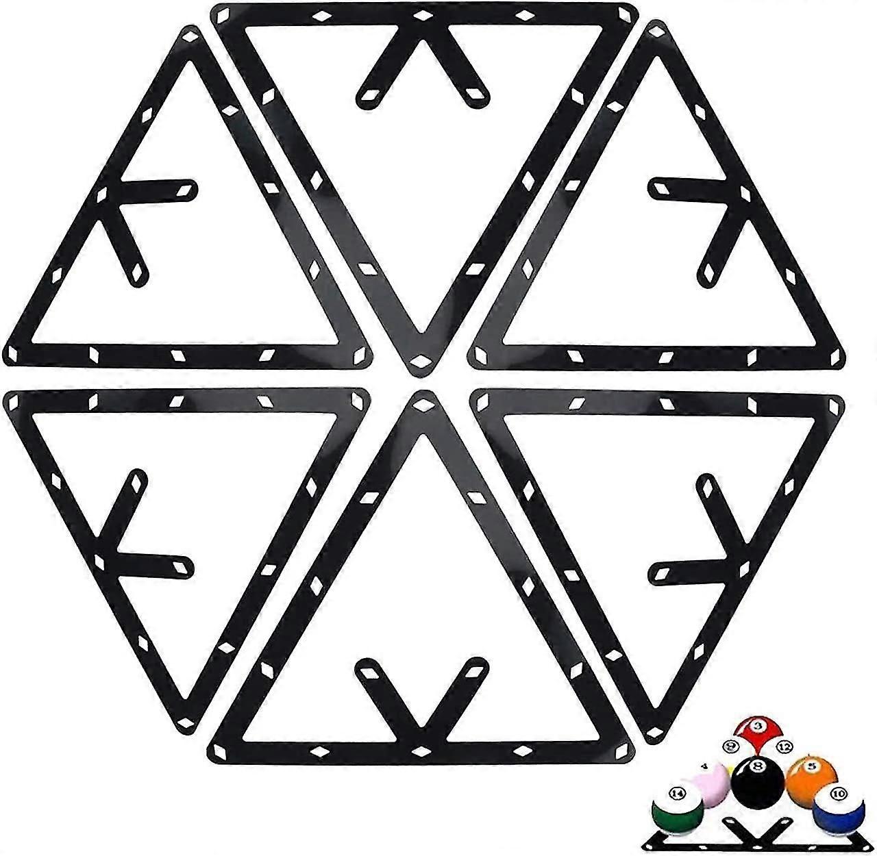 6pcs Magic Ball Ra Holder Sheet Billiards Triangle Cue Accessories For Magic Ball Ra 8, 9, And 10 Ball Combo Pa And Snooker,6587