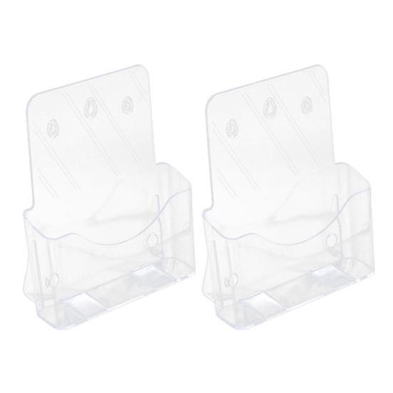 2Pcs A4 Document Holder Single/Double Layers Clear Flyer Wall Mount Countertop Pamphlet Brochure Booklet Magazine Literature Display Stand