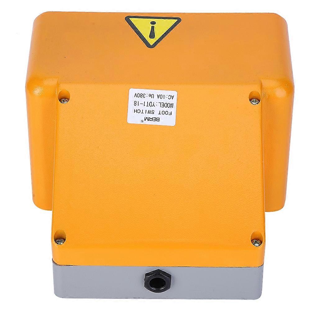 BERM Foot Pedal Switch Dual for Electrical Machine Power Supply Clip Kit YDT1‑18 380VAC