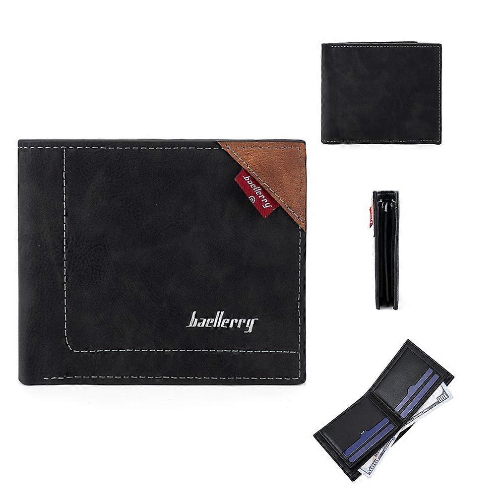 Type C BAELLERRY D3032 Utlra-thin Wallet for Men,Multiple Card SlotsU Leather Cash Money Storage