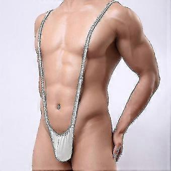 Mankini miehille, miesten remmi Mankini V Sling Straps Puku Alusvaatteet Valkoinen 02