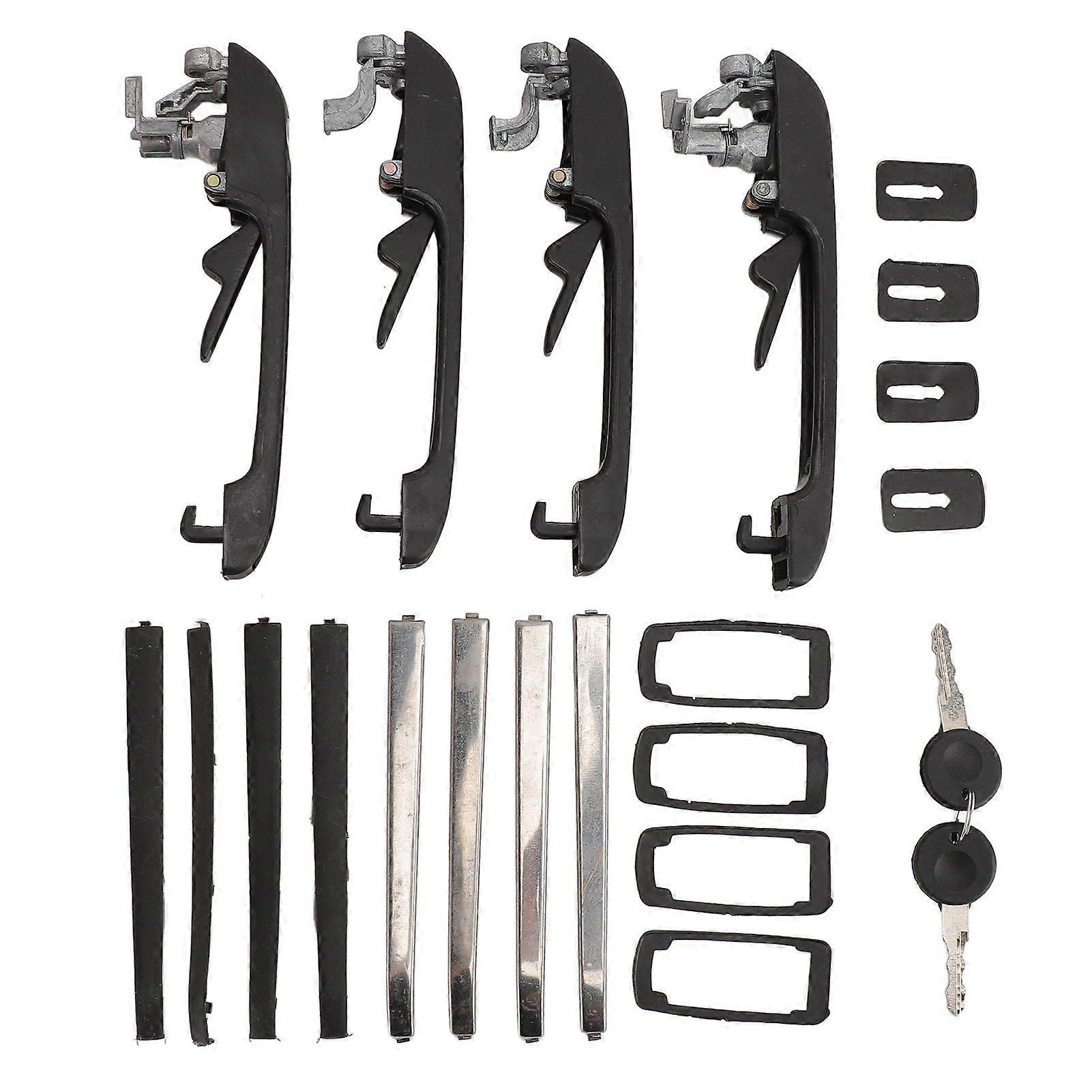 Car Outside Door Handle 191837205A Easy To Replace Exterior Front Rear Door Handle Set with Keys MK2689