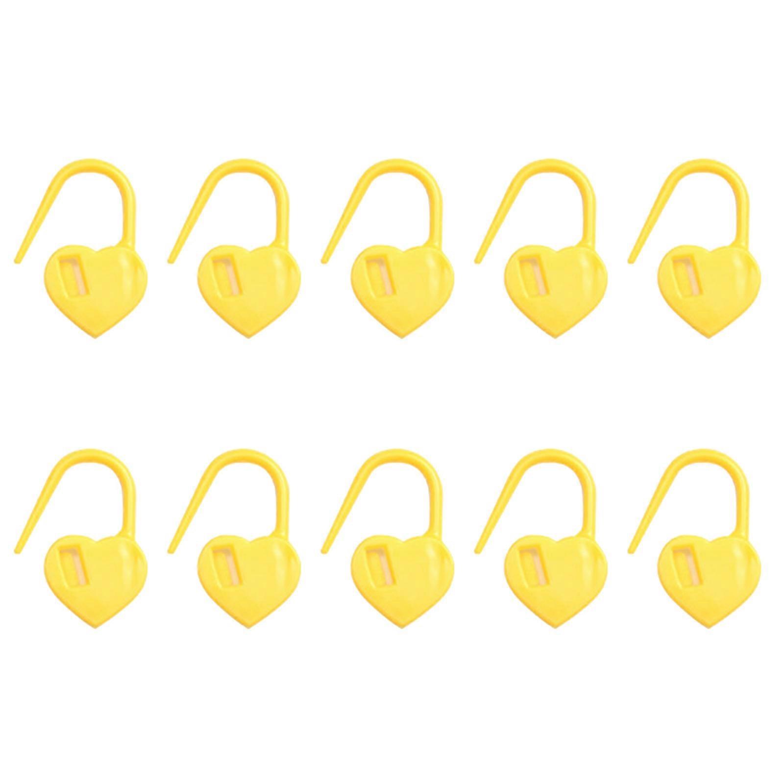 1000x Heart Shaped Stitching Markers Knitting Markers Locking Stitching Markers Knitting Tool for Knitting Crocheting  Yellow