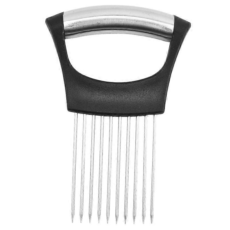 Stainless Steel Onion Holder One Size Kitchen Slicing Tool Durable Construction Dishwasher Safe