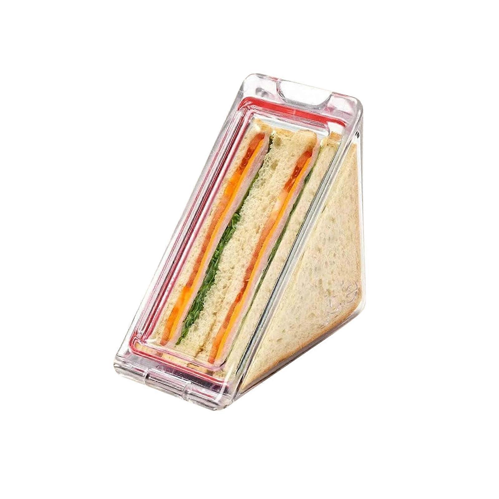 Clear Plastic Triangle Sandwich Box Reusable Portable Container