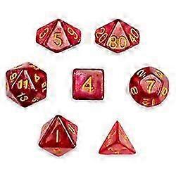 7 Die Polyhedral Set in Velvet Pouch, Philosopher's Stone