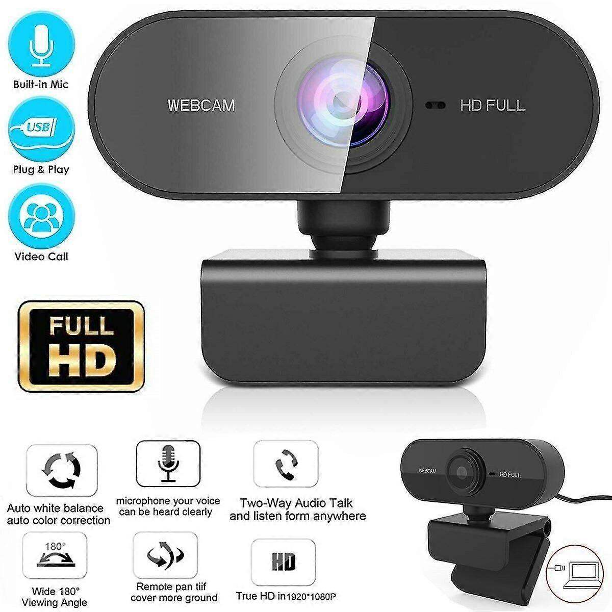 Webcam With Microphone Real Full HD 1080P Streaming Camera For PC MAC Laptops