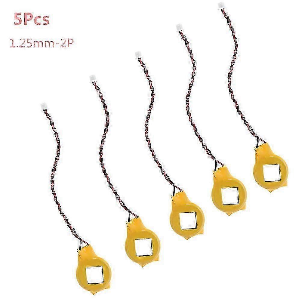 5pcs/set CR2032 2032 Battery Wire 2 Pin Laptop Motherboard BIOS CMOS Battery With Wire Disassemble Battery Replacement