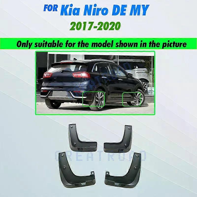 Exquisite 4pcs Mudflaps For Kia Niro DE MY 2017 2018 2019 2020 Mud Flaps Splash Guards Mudguards Mud Flap Front Rear Fender Protector