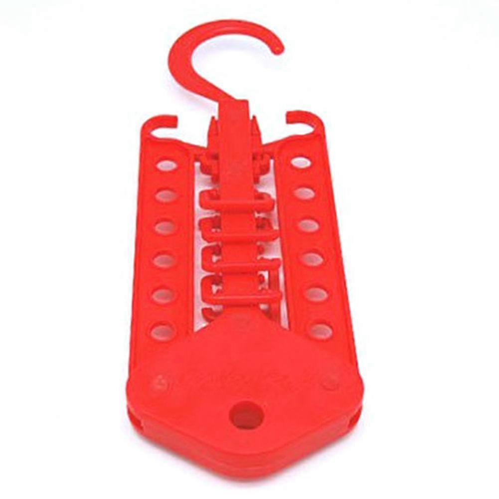 Multi functional Coats Hanger Folding Design Clothes Ties Drying Rack (red)