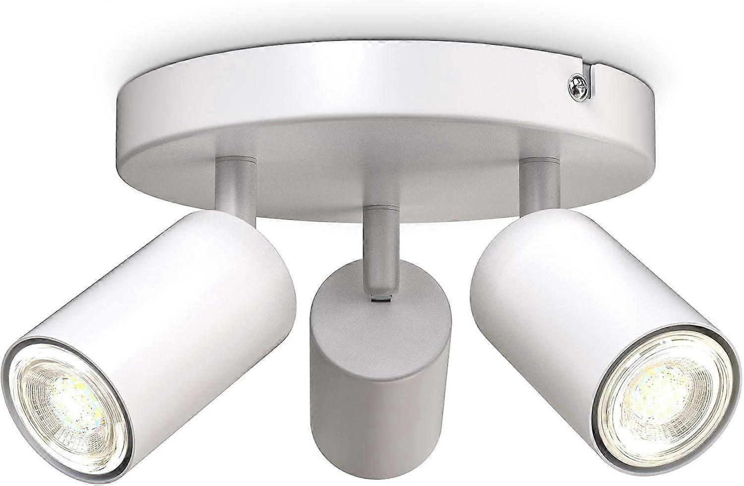 3-Light Track Lighting System, Easy Installation for Instant Upgrade, Dimmable LED Compatible with COB Chip for Energy Savings (190mm Diameter, 90mm
