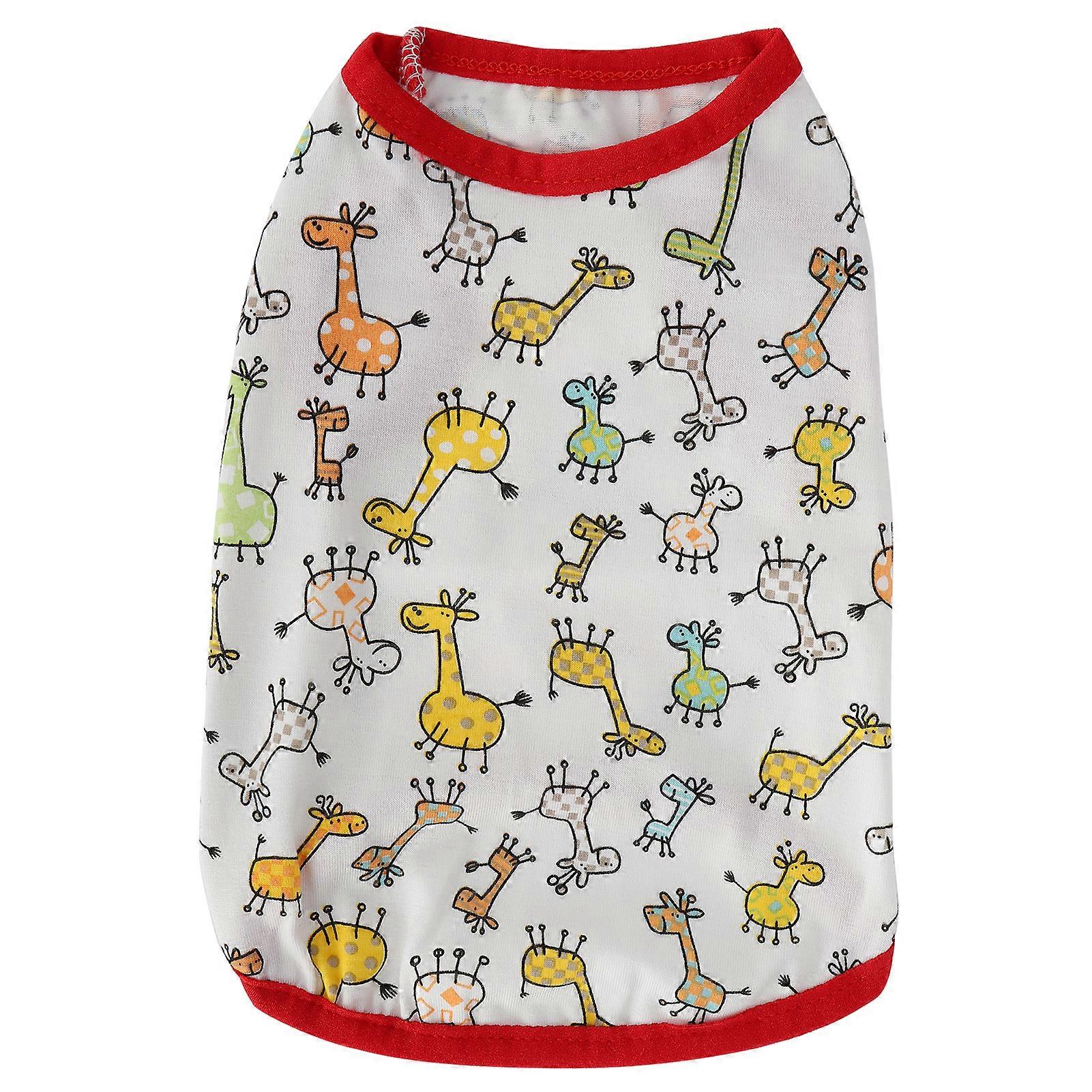 Pet Clothes Dog Little Pig Printed Breathable Soft Cartoon Shirts for Small Puppies in Various Sizes and Colors