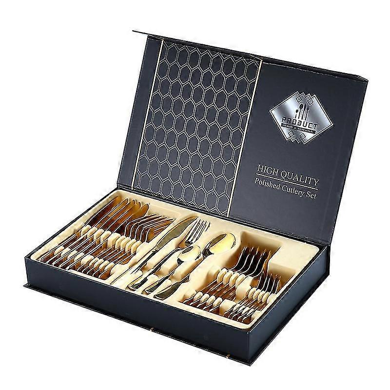 1 Set Ergonomic Stainless Steel Practical Cutlery Set Beautiful Food Grade Dinnerware Set For Home