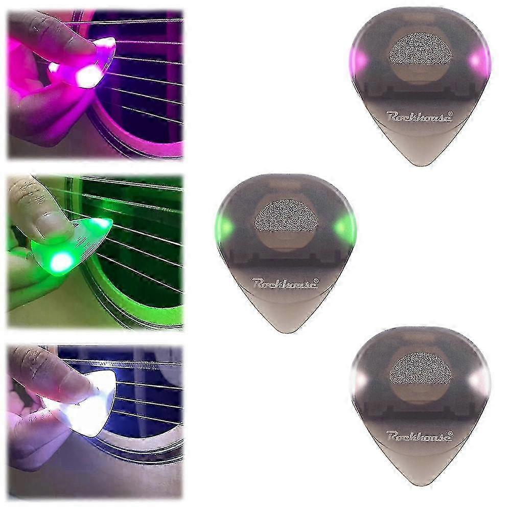 Elegant LED-illuminated Guitar Pick for Electric Ukulele and Bass with Touch-sensitive Lighting a Unique Gift Idea