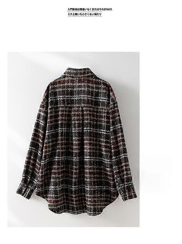 New thickened plaid shirt jacket for spring
