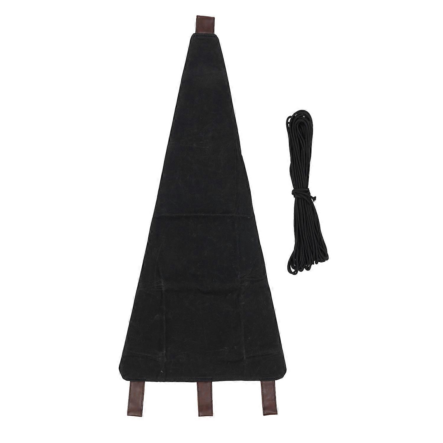 Camping Stool Cloth Fabric with Rope Portable Travel Folding Camping Cloth Seat for Fishing Beach Bl