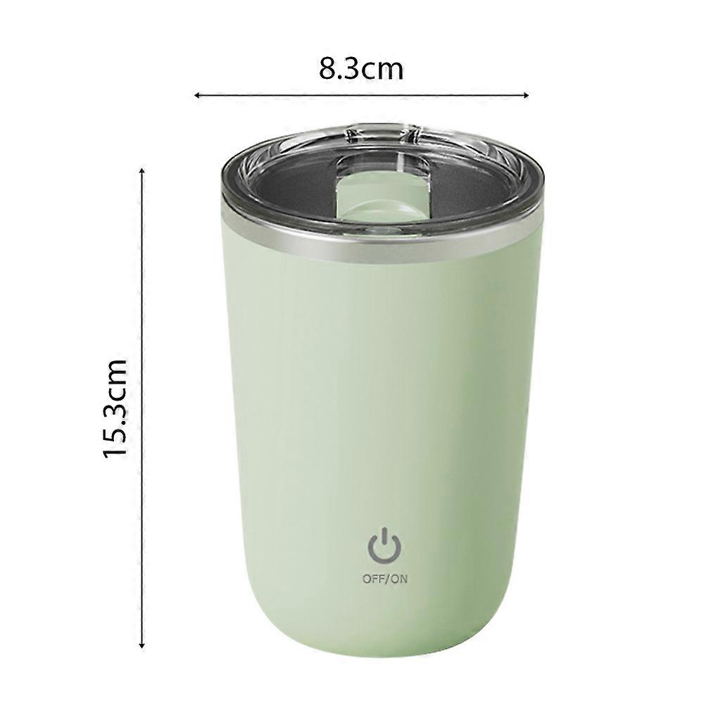 350ml Self Stirring Mug Rechargeable Non-axial Magnetic Coffee Mixing Cup with Lid 304 Stainless Ste