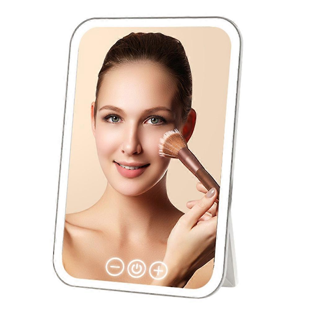 802 Portable LED Makeup Mirror 3 Color Lighting Touch Control Vanity Mirror with Adjustable Stand - 