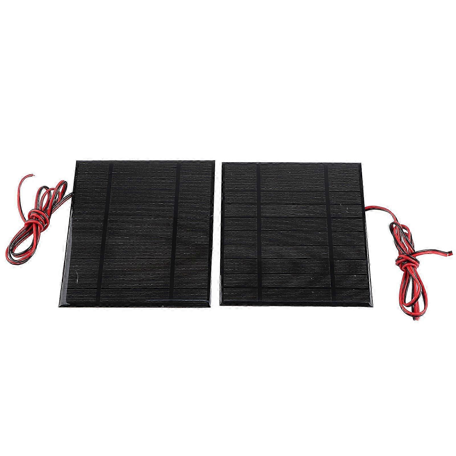 2pcs DC5V 500mA Solar Panel Cell Power Module Polycrystalline Silicon Solar Panel with 100cm Cable