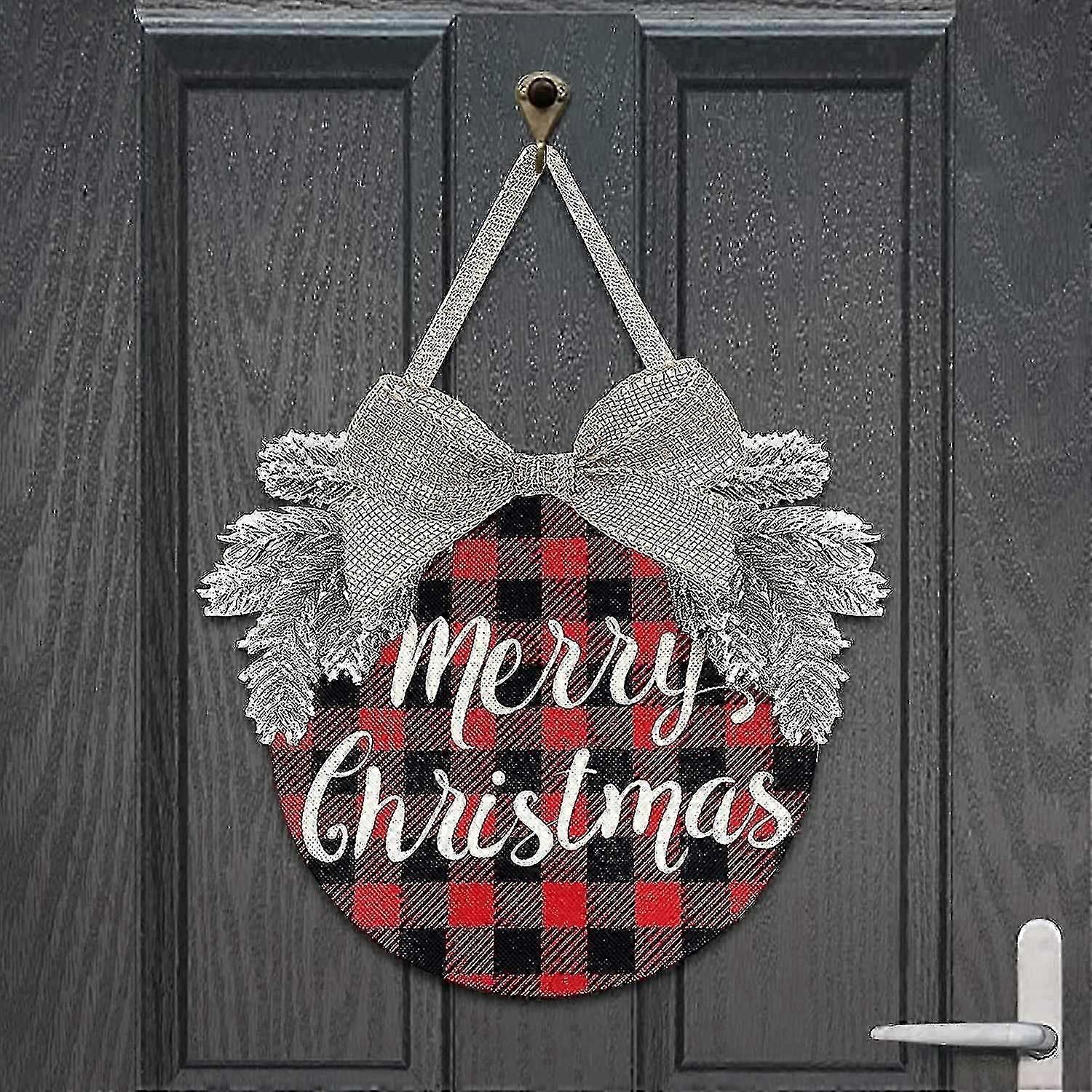 Weihnachtskranz - Büffel Plaid Weihnachtsdekoration