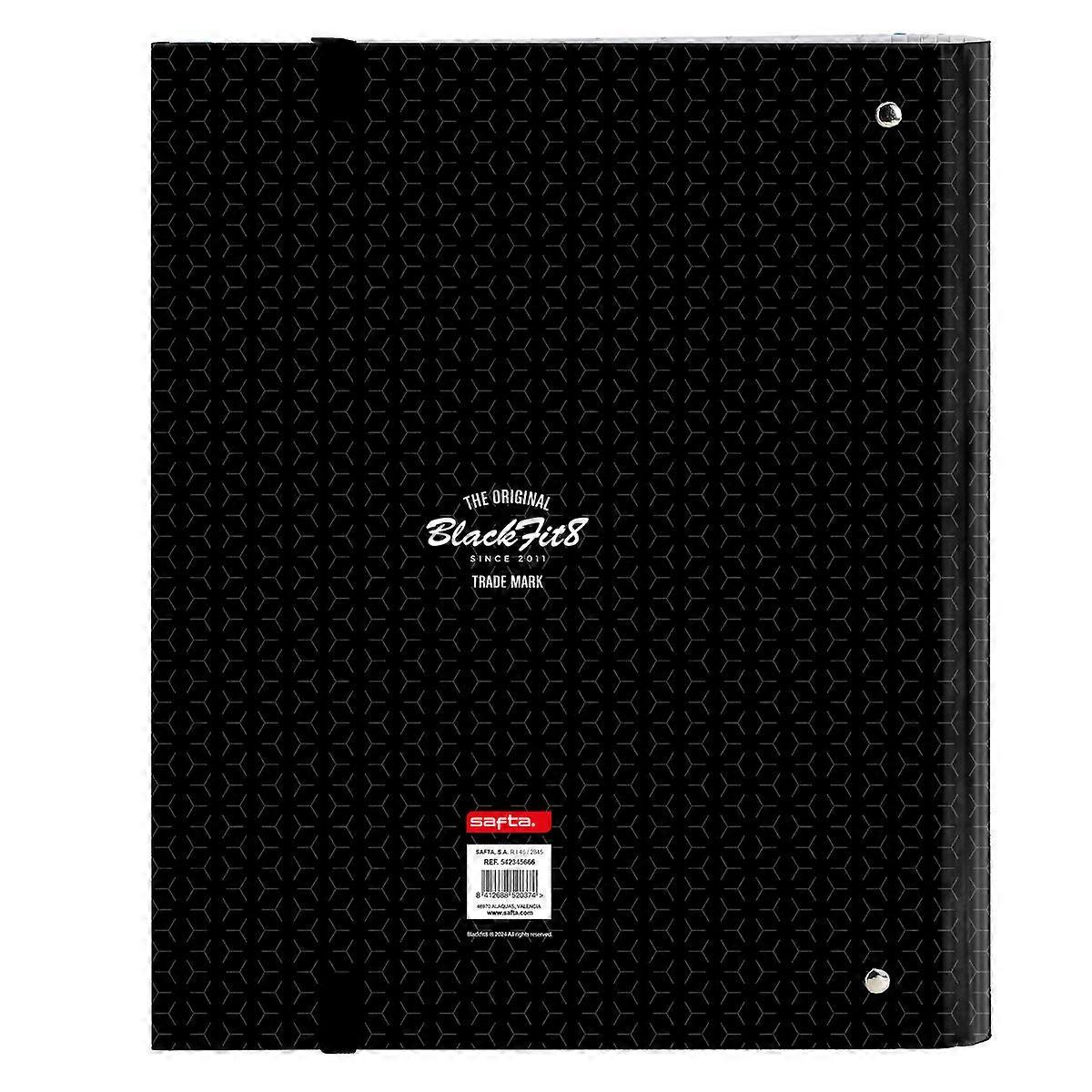 戒指活页夹 BlackFit8 老派黑灰色 27 x 32 x 3.5 厘米
