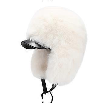 Furry Plush Ushanka Caps for Teens And Women Windproof Thick Trapper Hat Warm Pullover Hat Outdoor Winter Activity Hat  Gray