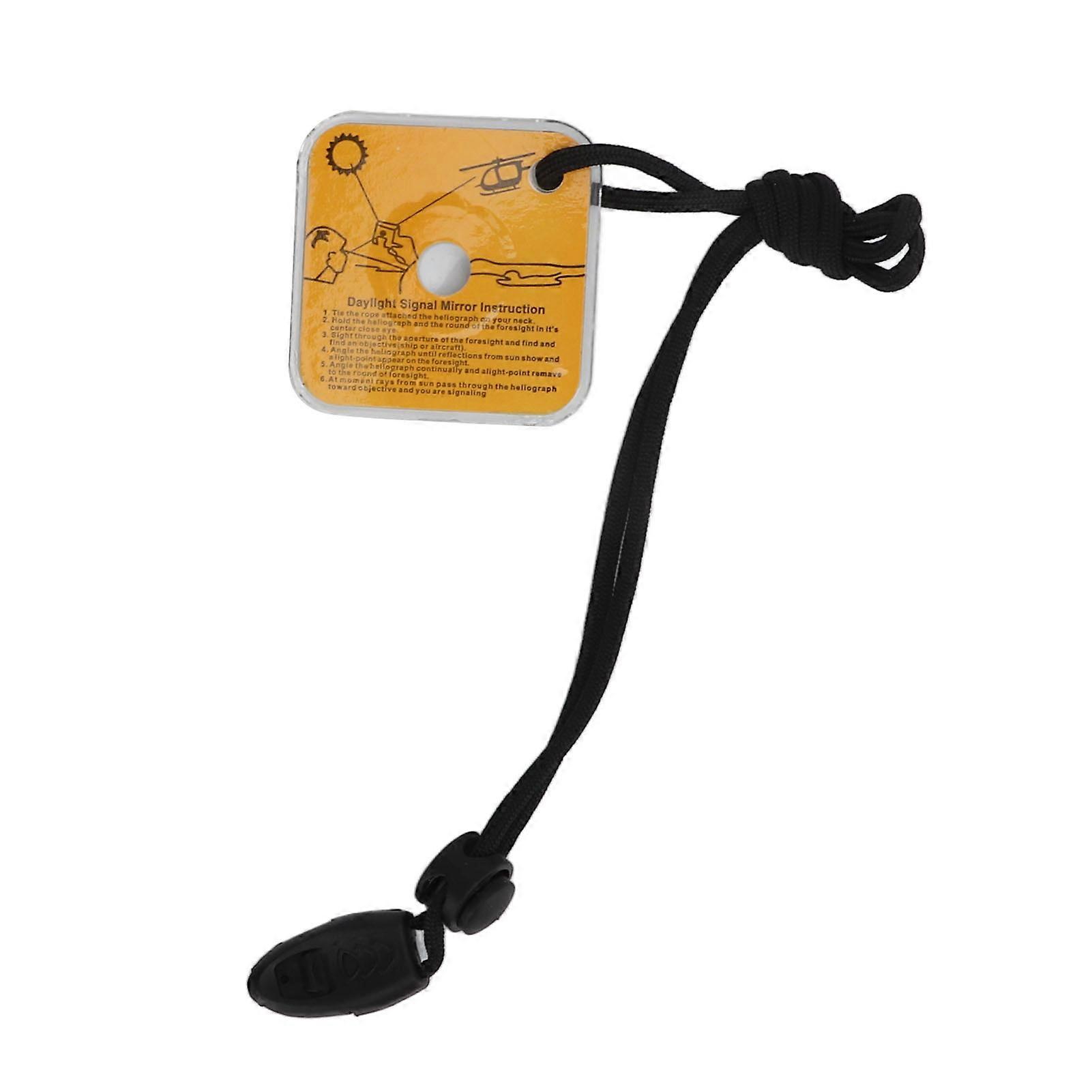 Outdoor Emergency Reflective Signal Mirror Multipurpose Portable Survival Signal Mirror for Outdoor Boats Camping