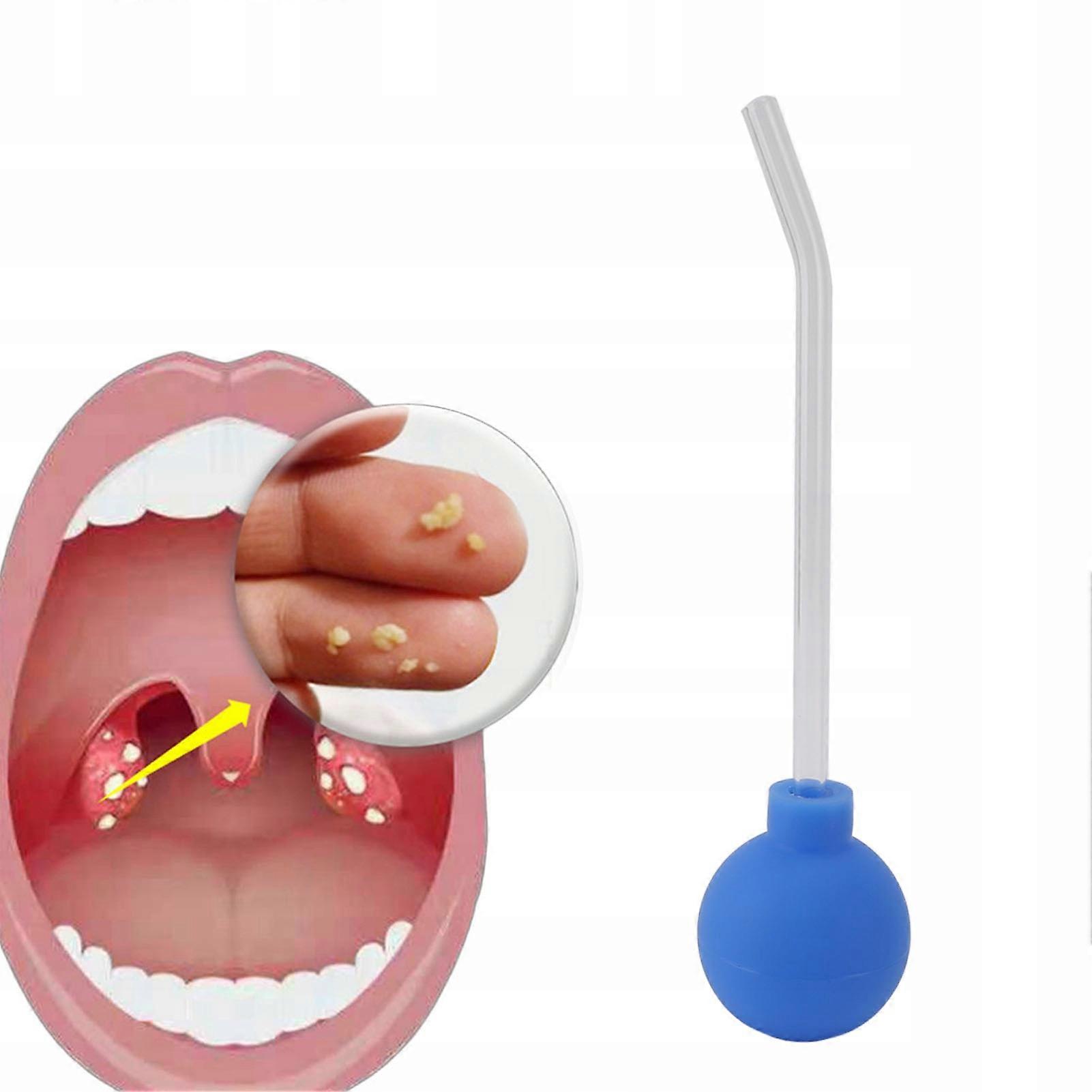 Poire pour enlever les calculs amygdaliens du verre pour une haleine plus fraîche
