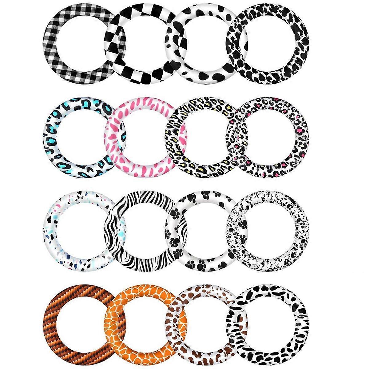 16 Pcs Silicone Beadable O Ring 65mm Round Silicone Loop