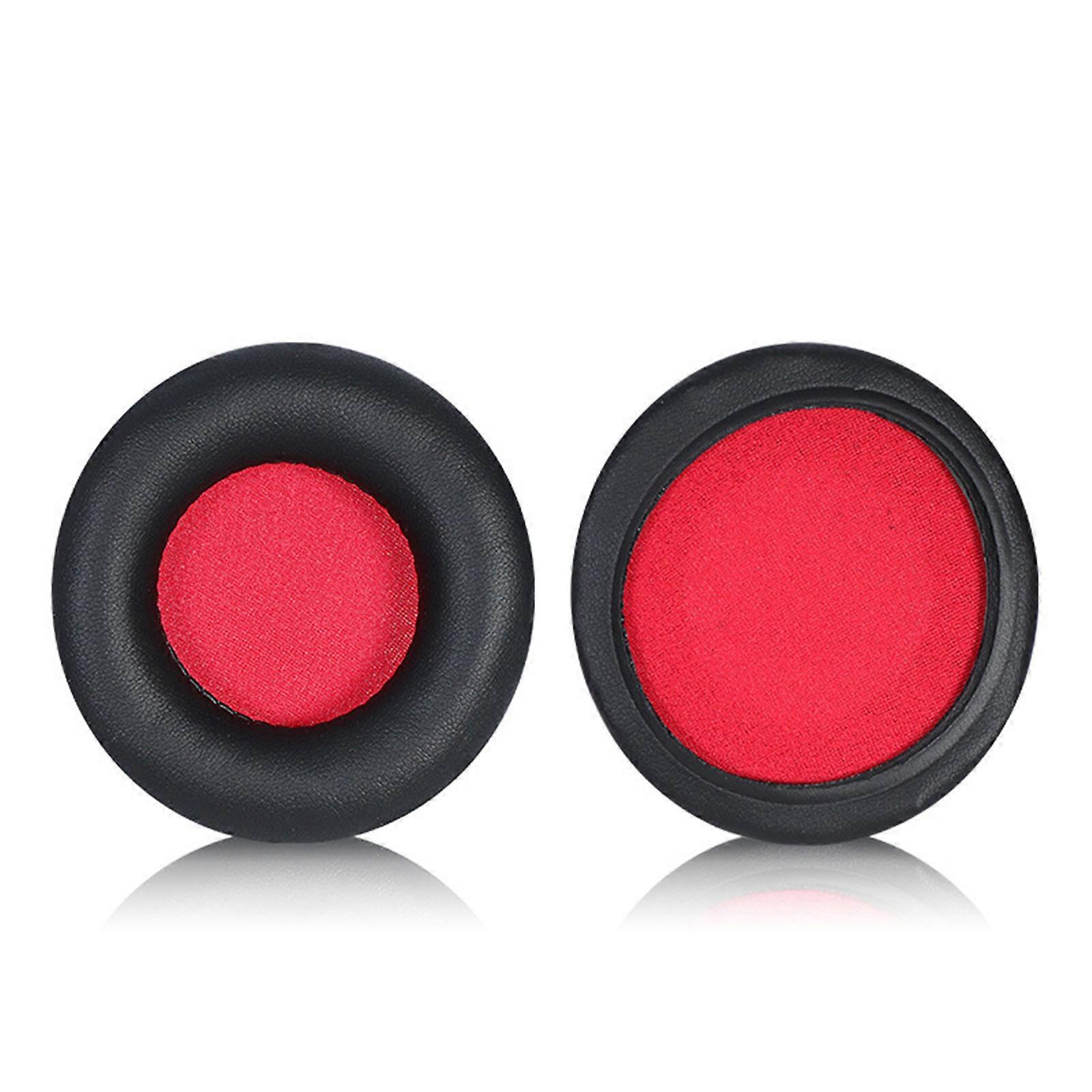 2 Pieces Replacement Sponge Cushion Memory Foam Earphone Earpads Soft Ear Pads for ATH-S200BT ATH-S220BT Gaming Headset Black red