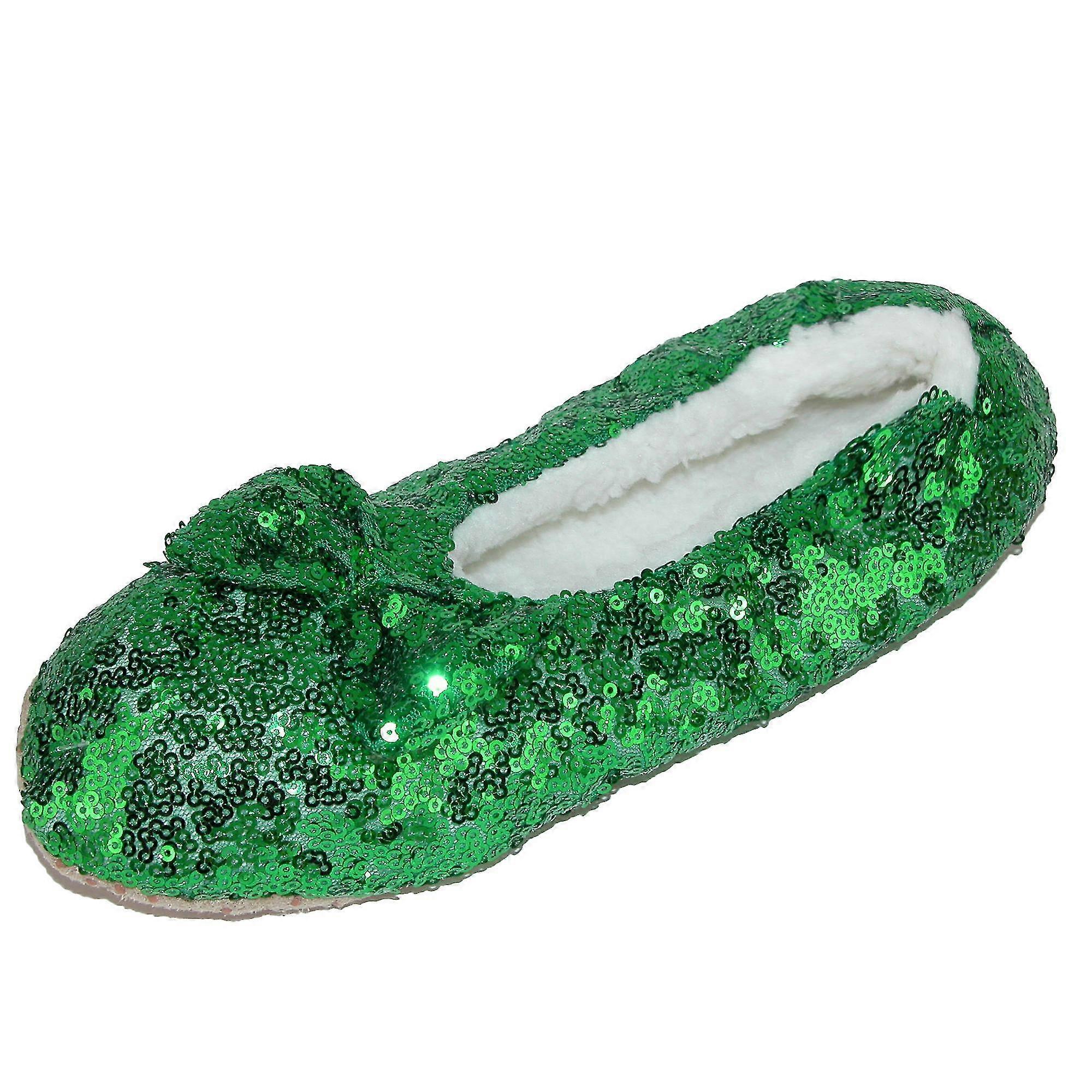 Sherpa Lined Women's Sequin Ballet Slippers