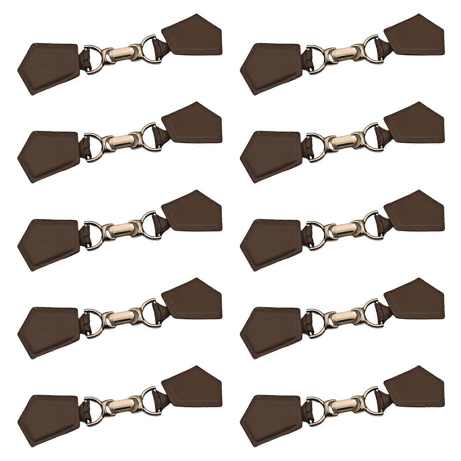 10 db PU bőr fülzáró kapocs tartó fém csatok kapocs tű ruházat horogcsatok kendő kiegészítők poncsókhoz kávé szín