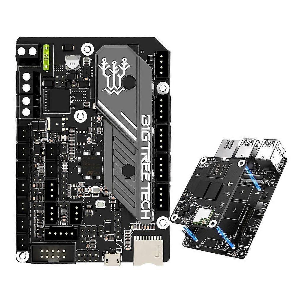 Tyst 3D-utskriftsstyrkort SKR Mini E3 V3.0 CB1 V2.2 +Pi4B Adapter Kit