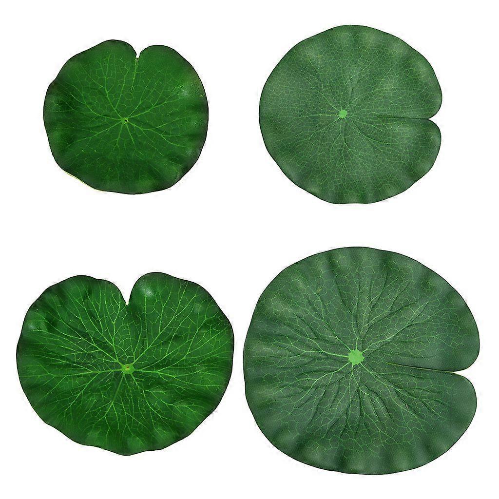 Artificial Lotus Leaves 4 Pack Water Feature Floating Pond Landscape Plants