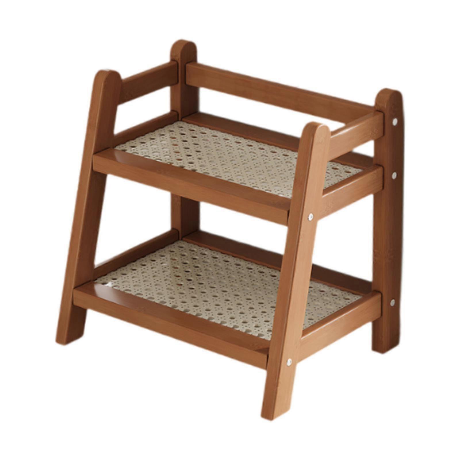 Bottle Drying Rack Desktop Storage Rack 2 Layer Versatile Space Saving Shelf
