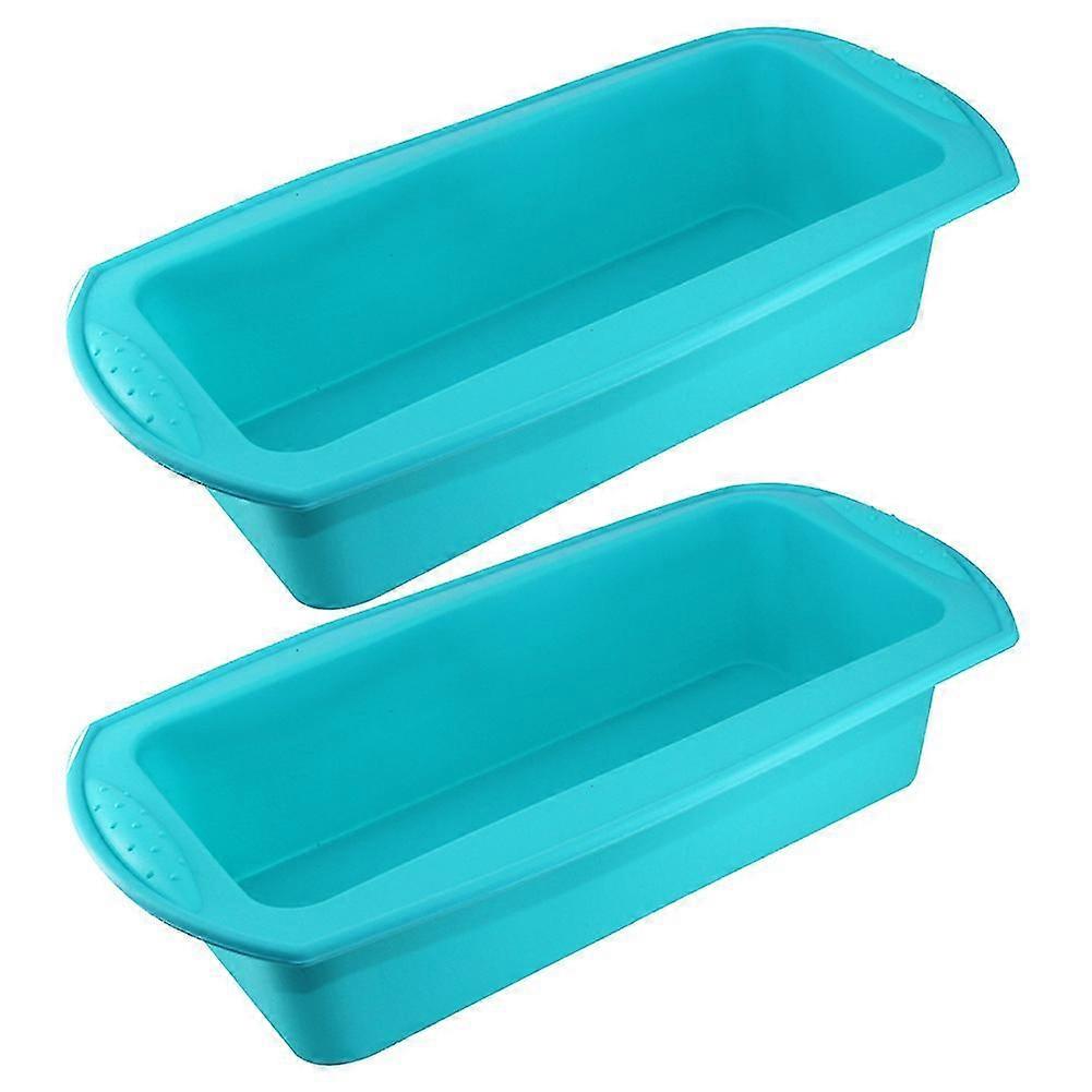 Farfi 2pcs Silicone Non-stick Cake Bread Loaf Pan Diy Making Mold Kitchen Baking Tool