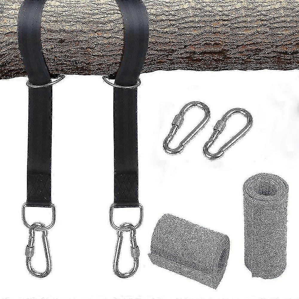 Tree Swing Straps Hanging Kit With Two Zinc Alloy Carabiners