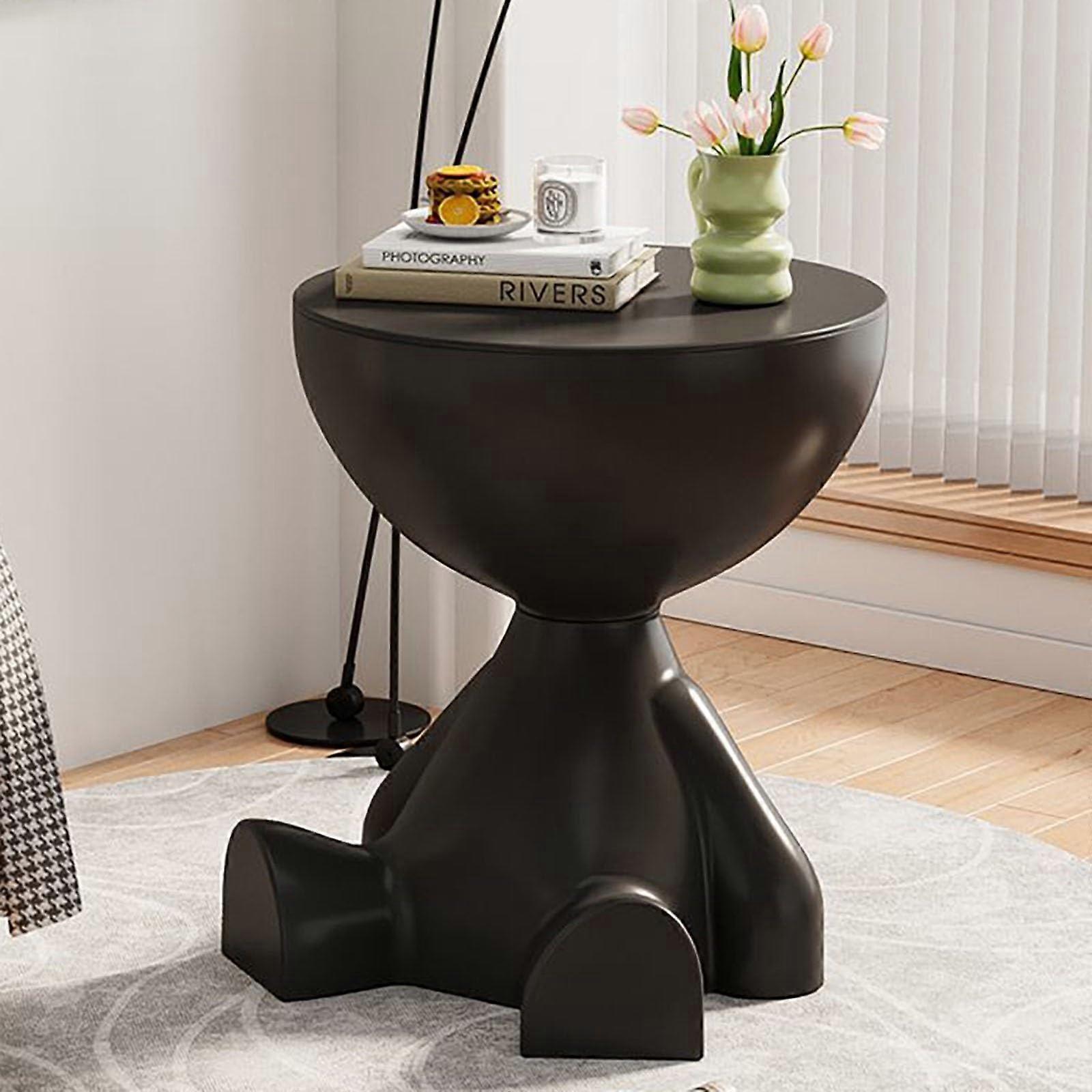 Abstract Coffee Table, Coffee Table with Storage, with Hidden Flap Lid, for Living Room,Home Small SpaceEasy to Assemble(Black,36x38cm/14x15)