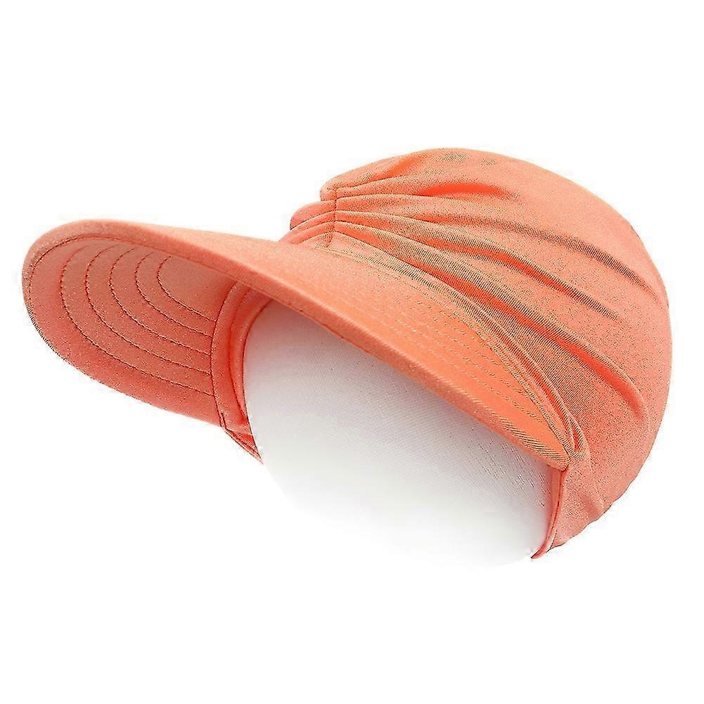 Breathable Empty Top Cap Kids Sun Hat Big Brim Iridescent Polyester Beach Visor