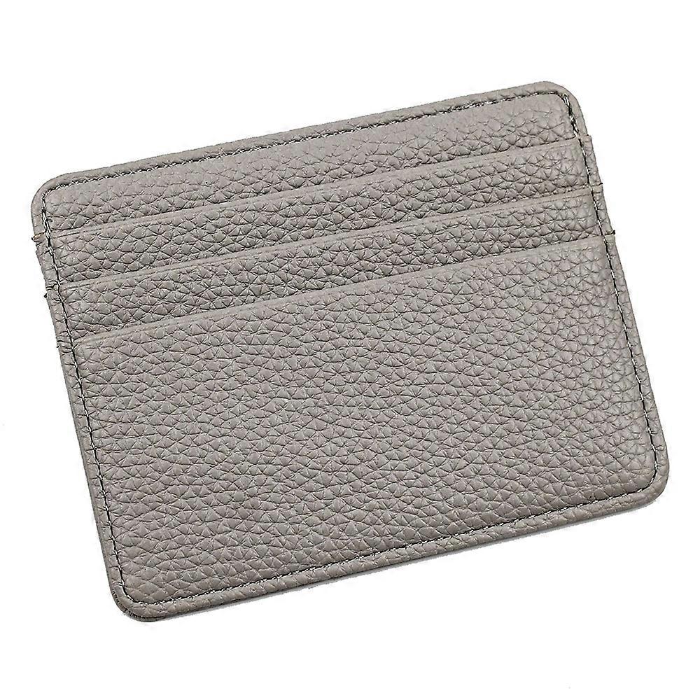 Lychee Pattern Multi-Card Slot Mini Card Holder Ultra-thin Coin Purse