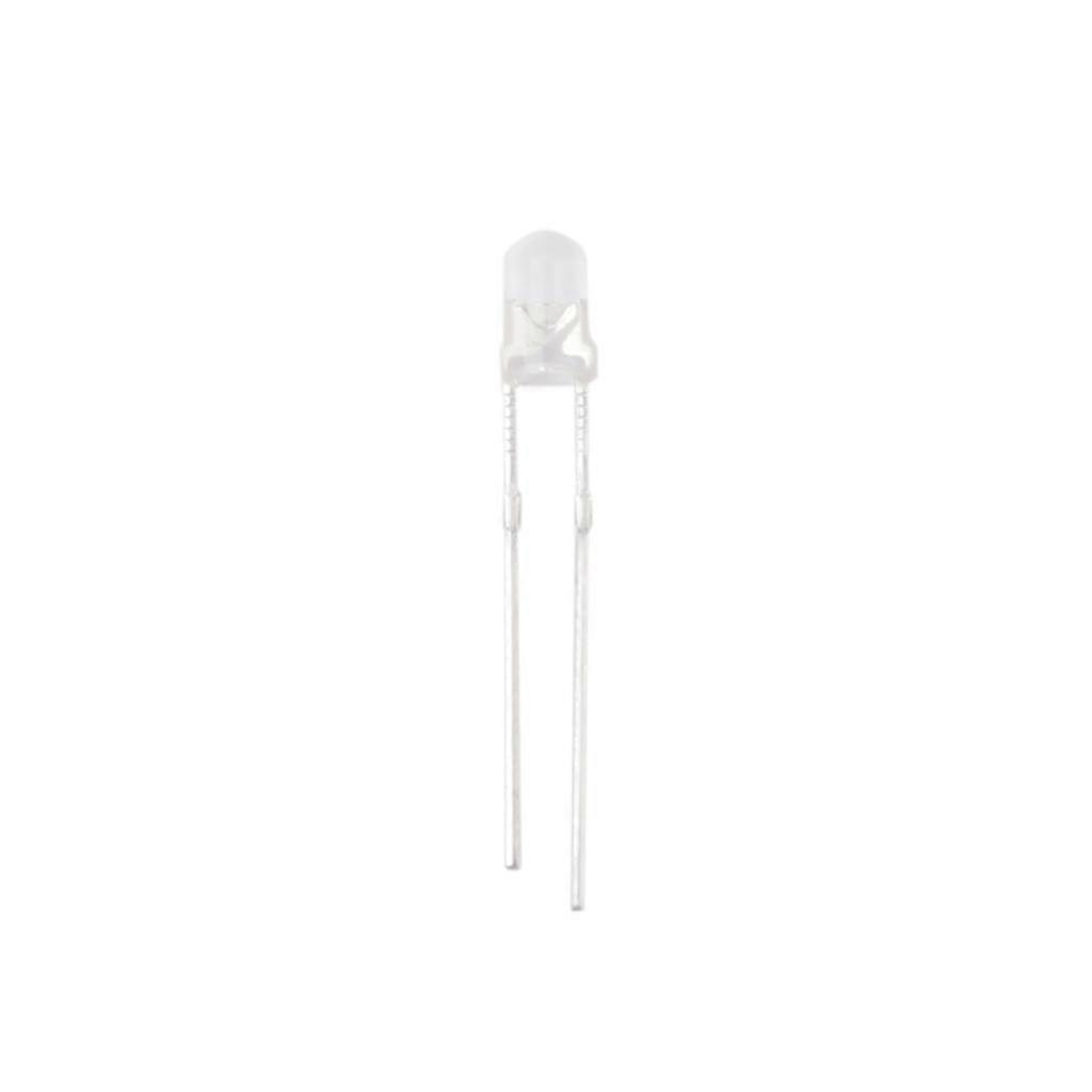 100pcs Diameter 3mm White LED Light Emitting Diodes -25℃-85℃ 2000-3000MCD