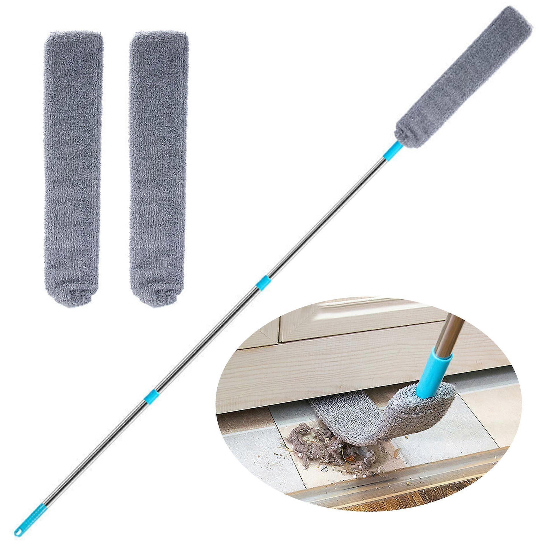 Retractable Gap Dust Clean Under Appliance Microfiber Duster with Extendable 3 Pole (31.5''59.1'')