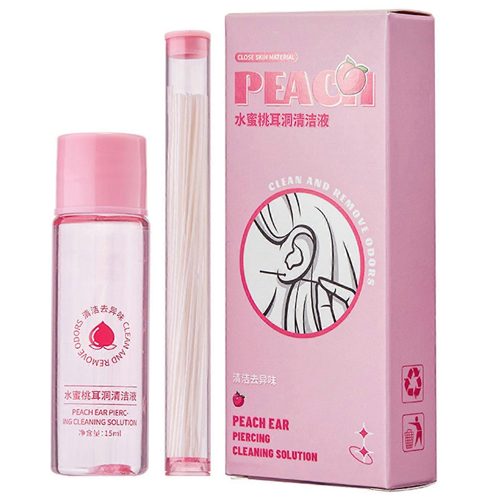 Piercing Aftercare Spray Ear Piercing Cleaner Ear Holes Cleaning Line Flosses Set Remove Odor Ear Wax Solution for Women Men