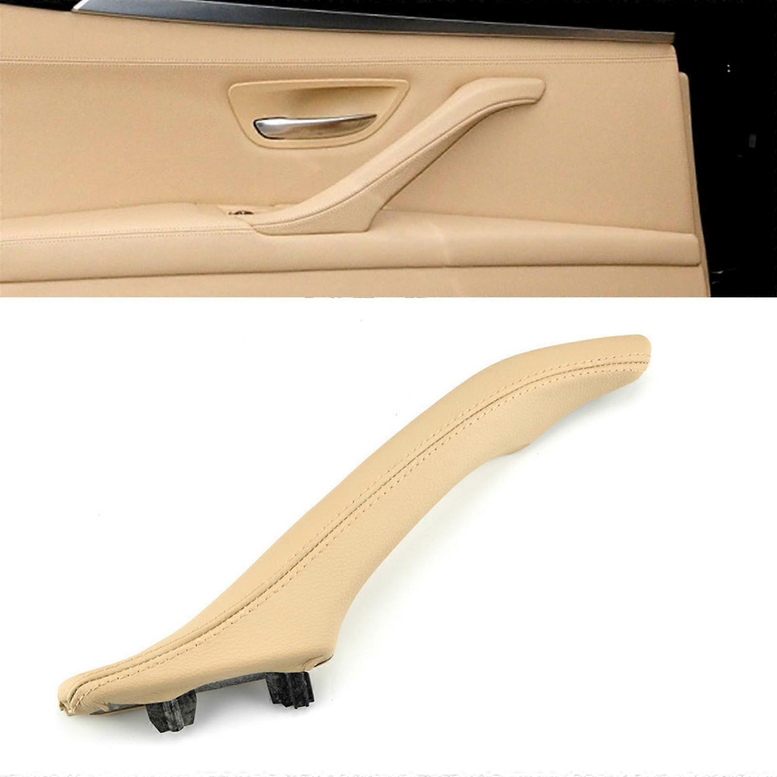 Left Door Handle Assembly Compatible with BMW 5 Series, Inner Door Handle for F10 F11 F18 2010  2017 (Beige, Left)