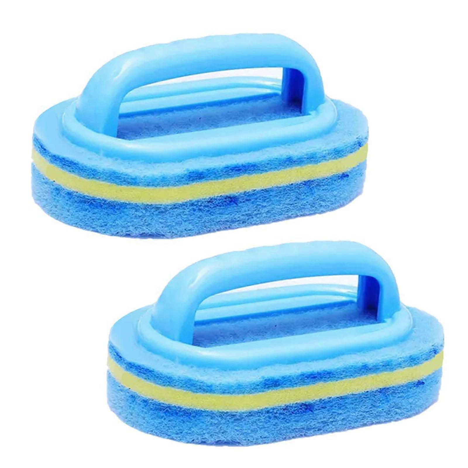 2pcs Household Cleaning Tools Quality Sponge Cleaning Brush with Handle Perfect for Daily Use in Kitchen