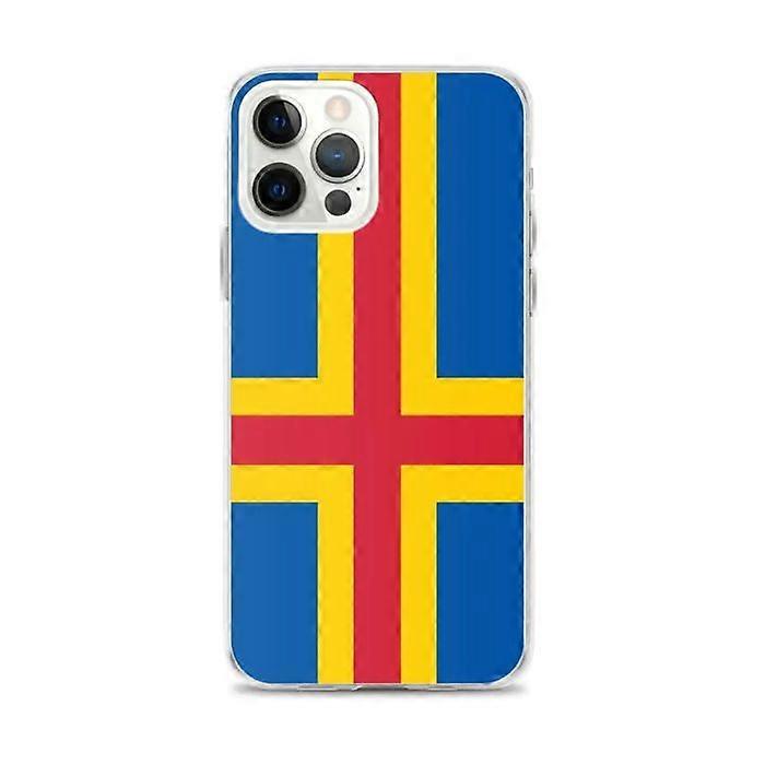 Phone Case - PIXELFORMA - Åland Flag - Compatible with iPhone 12 Pro Max - Flexible - Shockproof