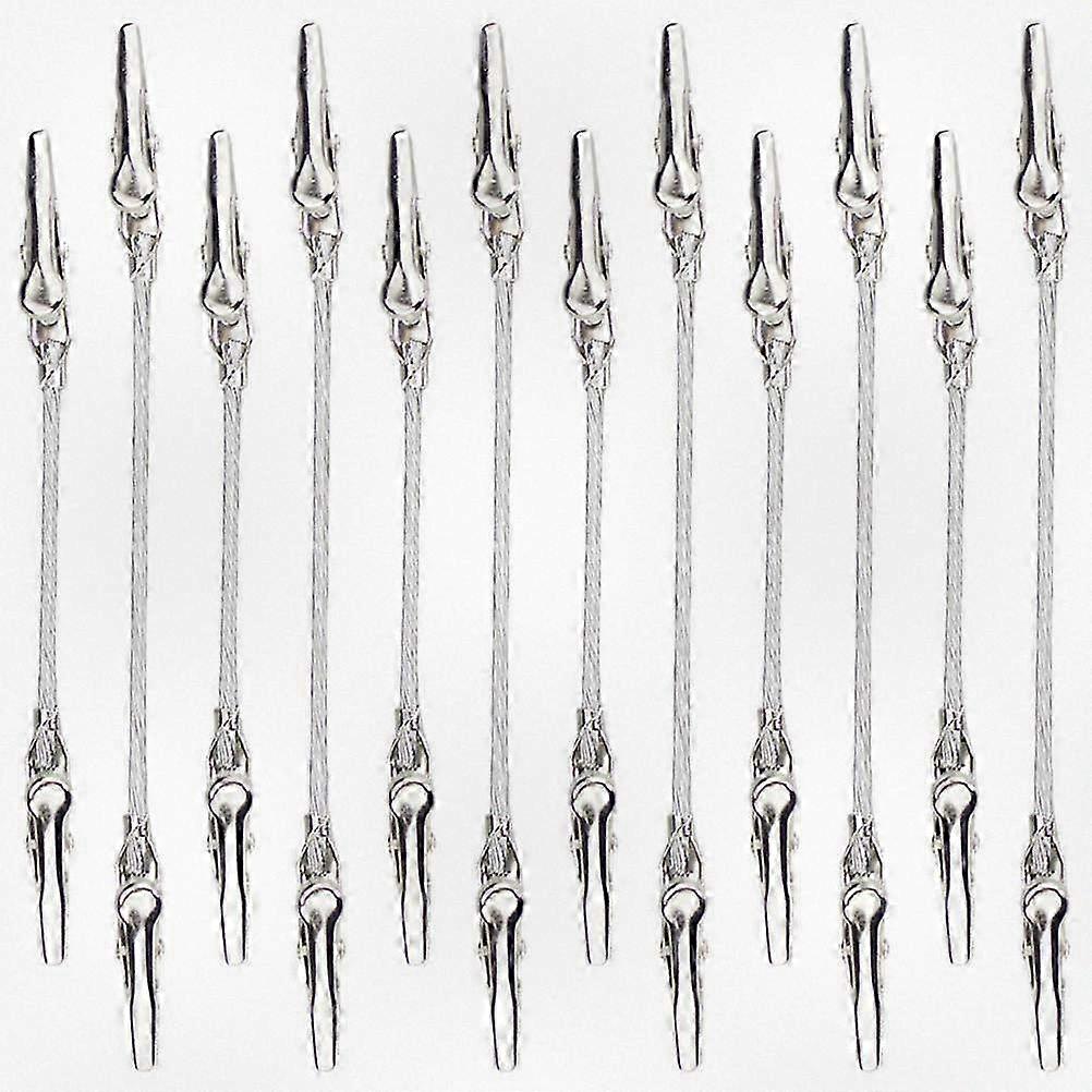 12pcs Double-ended Crocodile Note Holders - Double Head Alligator Clip Photo Holders for Various Uses