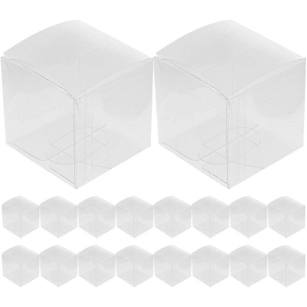 50 Pcs Candy Containers Gifts Individual Cookie Boxes Clear Cookie Boxes Candy Boxes Party Favor Boxes Chocolate Box Packaging